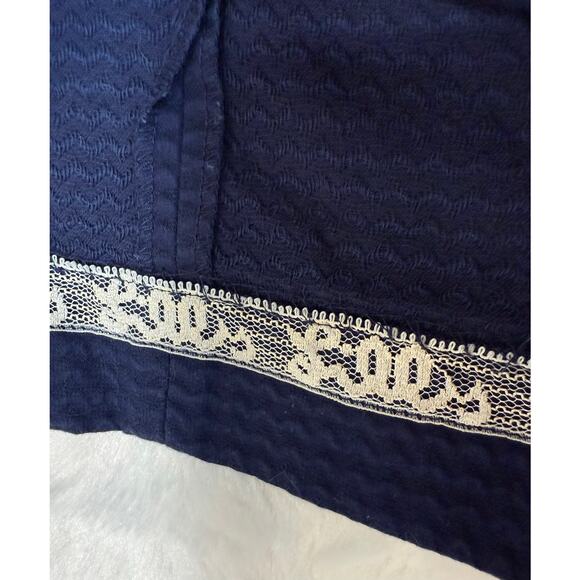 Lilly Pulitzer Valli Shift Dress Navy Blue Silver Gold Iridescent Metallic 00 - Picture 7 of 12